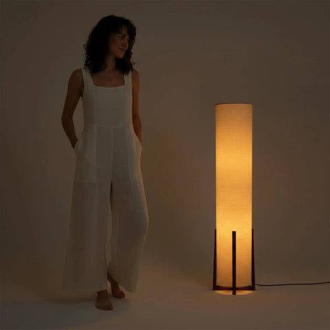 48 Inch Paper Lantern Floor Lamp With Wood Frame Asian Inspired Tower Shade For Living Room Bedroom And Office Cozy Home Vibe Lighting That Elevates Any Space