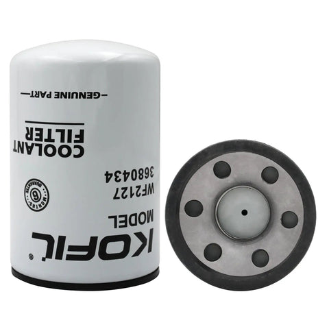 Heavy Duty Coolant Filter For Cummins Isx Isx12 Isx15 And X15 Engines Snap Direct Replacement showing top and bottom view.