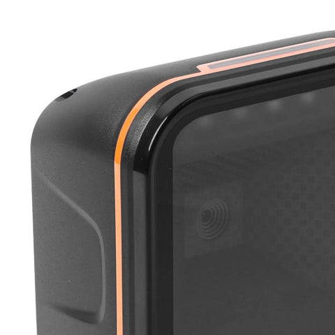 Close-up of Desktop Platform Barcode Scanner with CMOS Auto Sensing and Continuous QR Reading 640x480 Resolution USB Type B