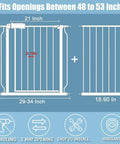 Adjustable White Baby Gate For Indoor Use Expands From 24 To 29 Inches 30 Inches Tall Safe Walk Through Barrier For Doorways Stairs Banisters And Pets Easy Install For Homes