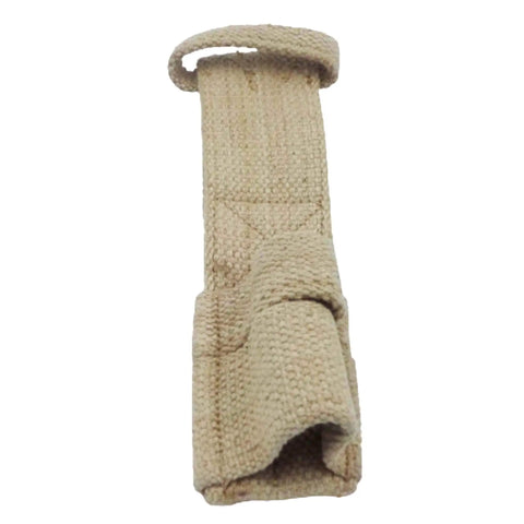 Authentic WWII P37 Bayonet Web Frog For P07 Scabbard, Canvas British Military Gear Replica shown front view