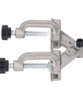 Heavy Duty Aluminum Pipe Clamp With Double Handles, 10 To 180 Degree Adjustable Swing Jaw, Right Angle Corner Clamp.