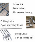 No Sweat Gravity Roller Unloading Ramp With Durable Steel Frame And Smooth ABS Tracks, showing detachable screw link and folding links.