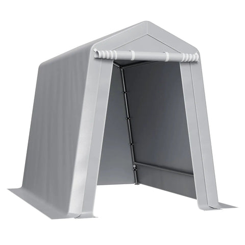 Heavy-Duty Portable Outdoor Storage Shed Tent 6x8x7 Ft With Roll-Up Zipper Door Vent Panels UV-Resistant Canopy Carport Shelter