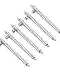 Heavy Six Pack Stainless Steel Watch Spring Bars 1.5 X 19mm set of six pins for easy strap changes and adjustments.