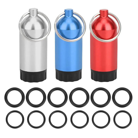 Aluminum Alloy Scuba Diving Cylinder With 12 Seal Rings Kit for Small Scuba Tanks Valve Seals shown in three color options