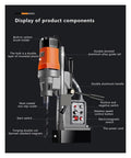 Pro Grade Magnetic Drill Press Variable Speed Bench Drilling Machine Built Like A Tank For Wood And Metal Projects with detailed components.