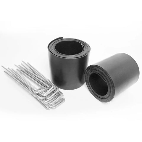 Flexible Concrete Molds For Pavers Set Of Stepping Stone Molds For DIY Garden Paths And Walkways Easy To Use Reusable System To Create Custom Pavers Garden Stepping Stones Backyard Landscape 16 Feet. Two rolls of flexible plastic molds with metal stakes for garden path creation.