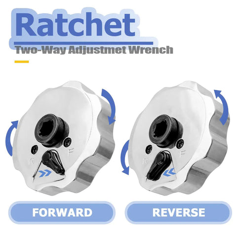 Three In One Palm Ratchet One Quarter Inch Drive Finger Ratchet Reversible Thumbwheel Wrench built tough chrome steel with forward reverse switch.