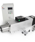 Heavy Lifter 7.5KW BT30 Air Cooled Spindle Motor With Automatic Tool Change ATC 24000RPM 220V 4 Pole VFD Inverter Kit for CNC Router, showing motor and inverter.