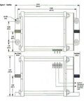 Technical drawing of Heavy Duty Universal Rotary Actuator For Engine Fuel Control And Exact Speed Tuning with dimensions and features.