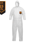 Reflex Liquid And Particle Protection Coveralls Workhorse With Respirator Fit Hood Storm Flap Zip Front Elastic Wrists And Ankles