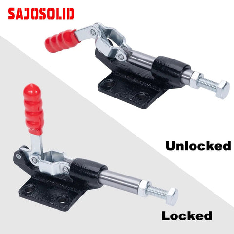 Premium 4 Pack Heavy Duty Push Pull Toggle Clamps Delivering Rock Solid 500 Lb Gripping Power, Precision Machined For Shop Benches And Custom Jigs, No Sweat Operation All Day Long