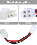 Plug And Play Shortwave Radio Power Cable Adapter 4 Pin To 6 Pin Connector close-up showing detailed connectors and PVC material.