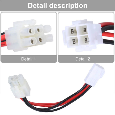 Plug And Play 4 Pin To 6 Pin Shortwave Radio Power Cord Adapter Cable connector details for amateur radio enthusiasts