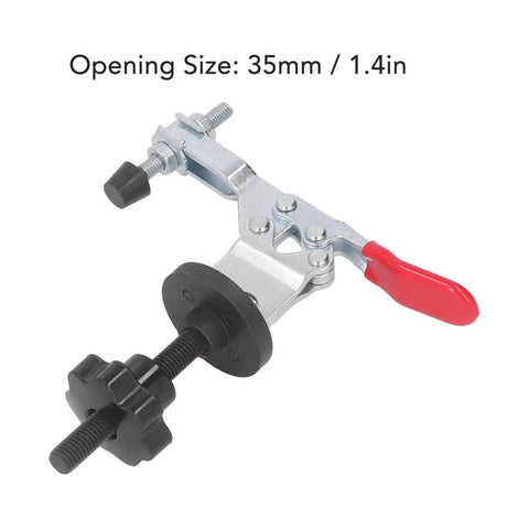 Quick Release Woodworking Bench Clamp Set With Toggle Clamps For Woodworking Jigs And Fixtures Hold Down Clamps For Welding Drill Press Crosscut Sled And Wood Board Fixing shown with 35mm opening