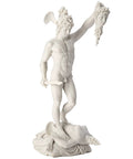 Perseus Beheading Medusa Statue White 12 Inch Greek Gods Figurine Resin Hero Battle Scene Decor Classical Art Replica Collectible