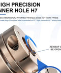 Close-up of Super Flexible Motor Shaft Coupler LD D40L35 L50 Diaphragm Aluminum Accessory showing precision inner hole H7 design.