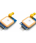 Two Pack NEO 7M GPS Module Bundle With SMA Antenna Interface For Arduino STM32 C51 3V3 And 5V TTL Plug And Play With Full Code