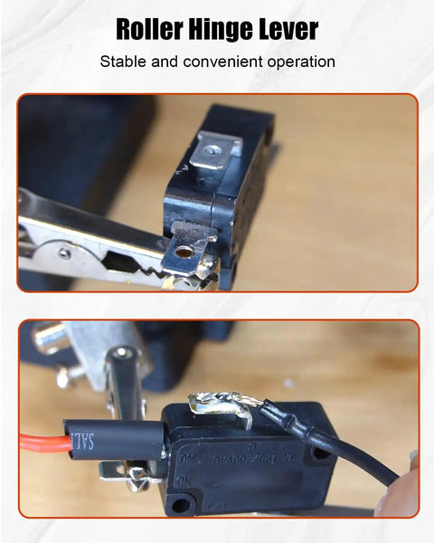 4 Pack Micro Switch 1NO 1NC 15A 125V 250V 380VAC IP40 Rating For Industrial Control Panels Dual Circuit Single Pole Double Throw Beefy Load Capacity Switch roller hinge lever close-up