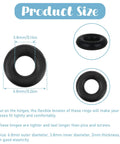 Silicone ring from Glasses Repair Kit With Hinge Tighteners, Frame Grips And Silicone Rings, showing product size details
