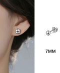 Seven mm silver stainless steel ball stud earring, Five Pair Silver Stainless Steel Ball Stud Earrings Set For Women Hypoallergenic Round Studs In 3mm To 7mm Sizes For Everyday Wear And Gift Giving Tarnish Resistant Jewelry Kit Essentials