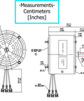 Technical diagram of 48 Frame Condenser Motor Replacement For 5KCP39EGS070S And GE 3905, includes side and front views with measurements.