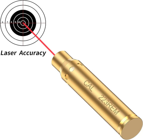 Laser Bore Sighter For 223 5.56mm Rifles Red Dot Boresighter with brass construction and target accuracy display