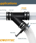 4 Inch Y Fitting Dust Collection Hose Connector For Woodworking Shop Systems Split One Hose To Two Machines Fits Inside 4 Inch Hoses And Secures With Clamp For Quick No Fuss Reliable Dust Collection