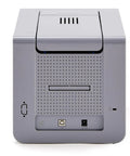 Single Sided Id Card Printer Boasting Quick Full Color Pvc Badge Printing With Smooth Lcd Touchscreen Navigation No Sweat Desktop Layout For Small Teams Crushing Daily Pass Creation Goals, back view showing ports.