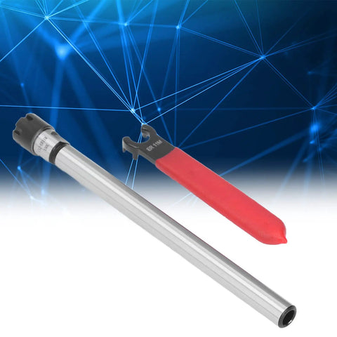 Shank Extension Rod For CNC Milling Lathe ER11M Collet Chuck Pro Grade Heavy Duty 150mm Length 16mm Head Diameter with wrench