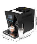 Straight Up Automatic Desktop Espresso Maker With Smart Touch Interface For Dope Morning Brews And Silky Milk Foam, compact design brewing espresso and milk foam.