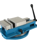 6 Inch Precision Bench Vise with Swivel Base for Milling Shaping and Drilling Machines, Rugged Cast Iron Build, High Hardness Jaw