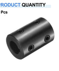 Rigid Shaft Coupling for 3D Printers and Motors, 1/2 Inch Bore, 1 Inch OD, 1-1/2 Inch Length, Black Oxide Coated ASTM1045 Steel, Four Set Screws
