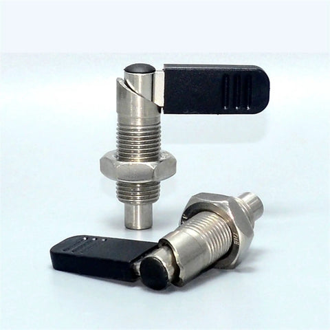 Tough As Nails Precision Lever Index Plunger Pin with fine thread grip locking collar and position lock setting.