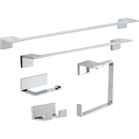 24 Inch Polished Chrome Towel Bar For Bathroom And Kitchen Durable Zinc Towel Rack With Anti Corrosion Finish Easy Install No Fuss Sleek Modern Design For Quick Drying And Towel Organization