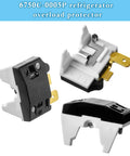 QP2-4.7 PTC Starter Relay 1 Pin Refrigerator Start Relay With 6750C-0005P Overload Protector for LG, shown in multiple angles