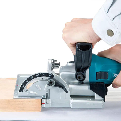 Plate Joiner For Quick, Precise Biscuit Joinery With Five Point Six Amp Motor And Eleven Thousand RPM, Cast Aluminum Pivot Fence
