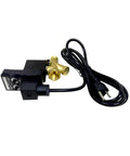 Auto Drain Valve For Air Compressors G1/2 Inch 1.6 MPa 110V AC With US Plug, showing timer, brass connectors, and power cord