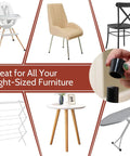 Heavy Duty One Inch Rubber Chair Leg Caps With Total Game Changer Floor Protectors For Dining Table Furniture 16 Pack on various furniture.