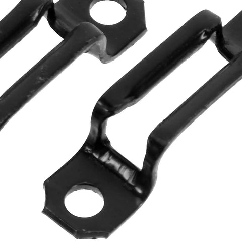 Close-up of 100 Piece Invisible Connector Screws Zero Drama Hidden Furniture Fasteners for cabinet mounting, showing black steel pins.
