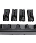 Four In One Remote Controller Charging Station With Four 2800mAh Rechargeable Batteries USB Cable For Gaming Remotes Controllers Not Included Black