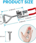Diagram showing dimensions of Six Pack Toggle Latch Clamp Set With Adjustable Quick Release Pull Handles For Precision Hold Downs