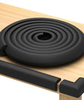 Thick Cushy Foam Corner Protectors And 15 Feet Of Table Edge Bumpers For Tables And Furniture, Impact Absorbent, Black, Easy Install
