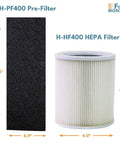 Replacement HEPA Filter Value Pack for Hunter HP400 Air Purifier Includes 2 Pre Filters and 1 H13 Filter with Coconut Carbon