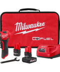 M12 Fuel One Quarter Inch Right Angle Die Grinder Cordless With Brushless Power, Four Mode RPM Control, 0.4 HP Output Kit