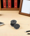 20 Pack Round Desk Cable Hole Cover Grommet Kit With No Fuss Install And Dust Barrier For Office Desks And School Tables ABS And Rubber Material For Safe And Easy Cable Management And Electronics Protection on light wood desk