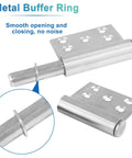 Tough As Nails 5 Inch Heavy Duty Lift Off Hinges, 304 Stainless Steel Detachable Cabinet And Window Door Mounts detail image including metal buffer ring.