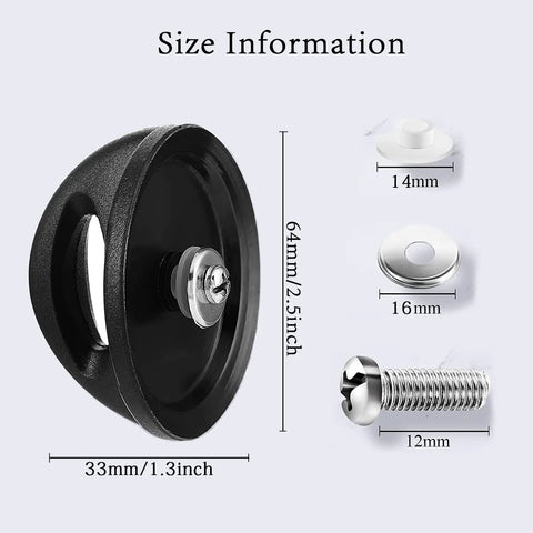 Pot Lid Knob Replacement For Crockpot And Slow Cooker Lids, Bakelite Handle with screws and washers, dimensions shown