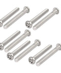 Heavy Duty M6 X 50mm 304 Stainless Steel Button Head Torx Security Screws With T30 Locking Bits For Auto Shop And Garage Jobs, Pack of 10